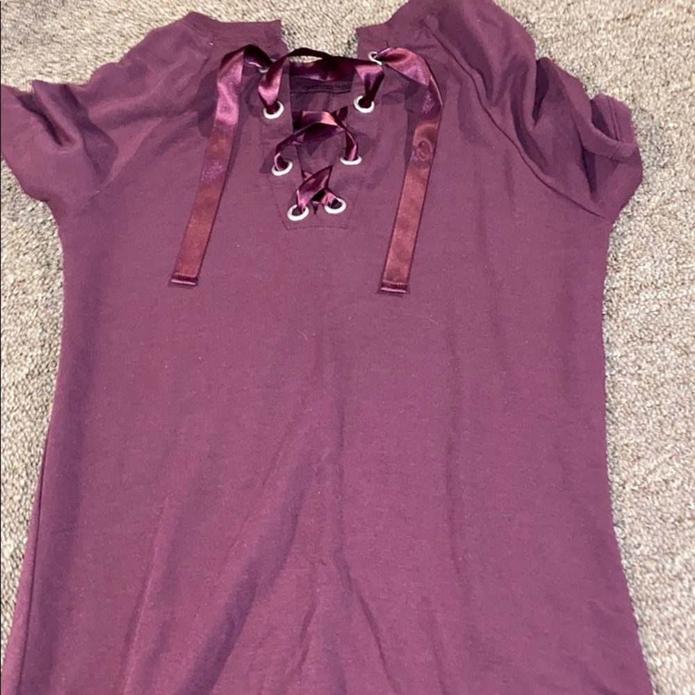 Purple t-shirt dress